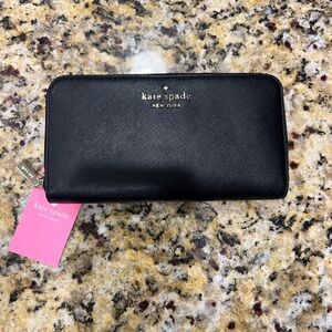 Kate Spade Saffiano Black Leather Wallet